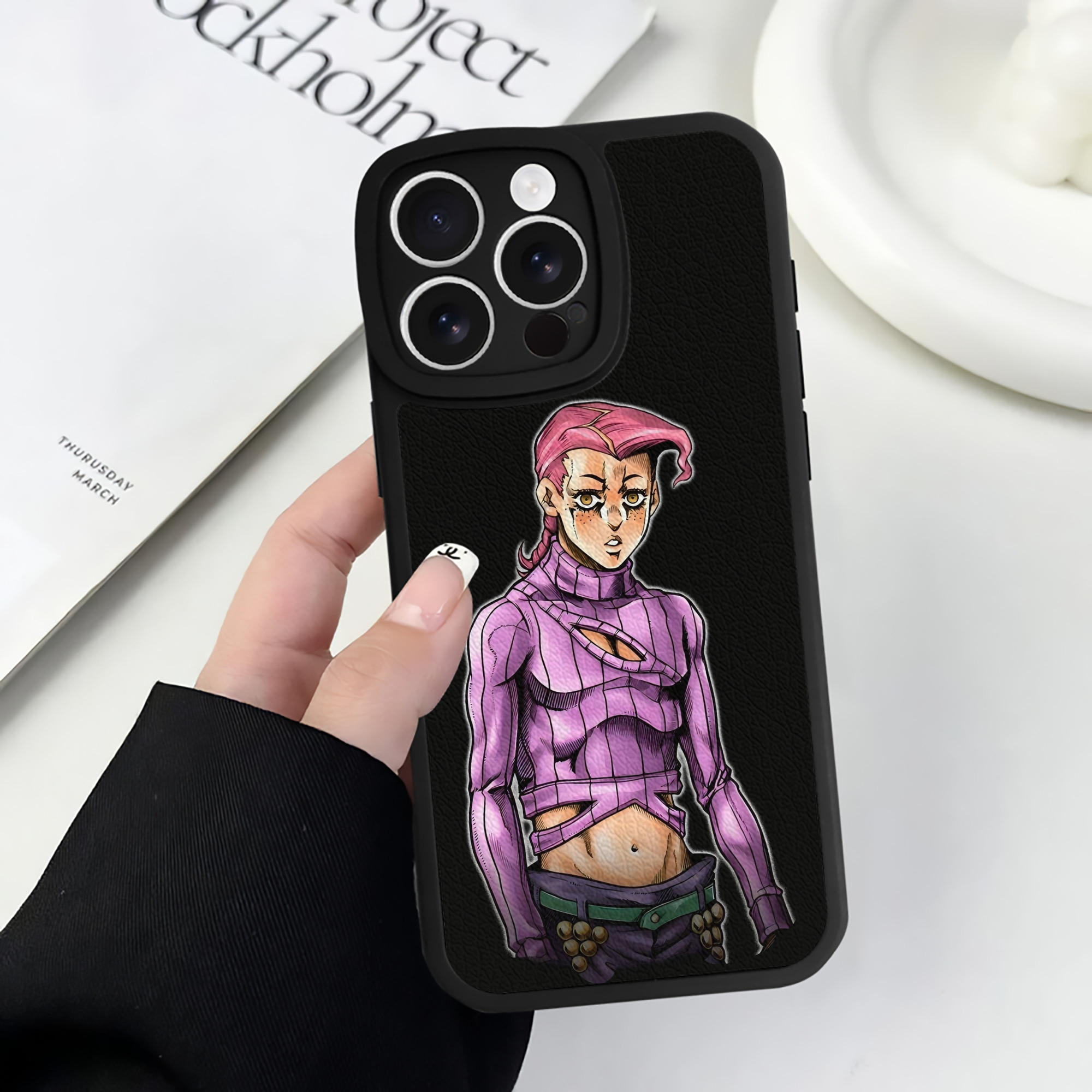 （画像用） ジョジョの奇妙な冒険 ビネガー?ドッピオ JoJo's Bizarre Adventure Vinegar Doppio 【iPhone 16シリーズ対応】シリコンスマホケース（レザー調） 材質：シリコン